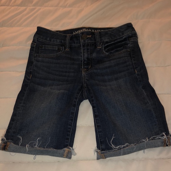 Jean shorts; skinny Bermuda (super super stretch) - Picture 1 of 2